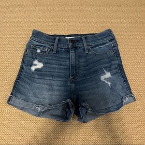 Ripped jean shorts